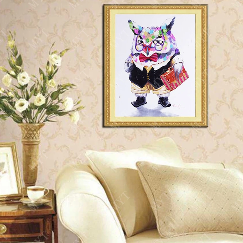 Абстрактные животные мультфильм холст картины маслом дешевая цена ткань