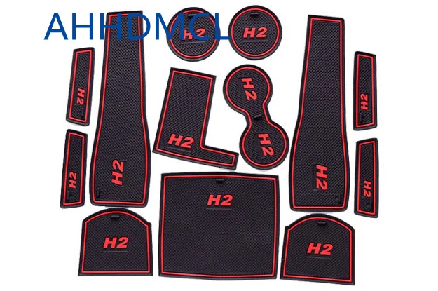 

Car Anti-Dirty Pad Door Groove Gate Slot Cup Armrest Storage Pad Anti-Slip Mat For Great Wall Haval H2 2014 2015