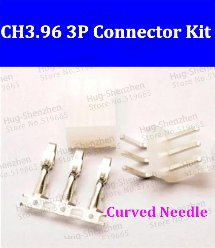 

3-контактный Штекерный гнездовой разъем 3,96 мм CH3.96 с контактами 90 градусов