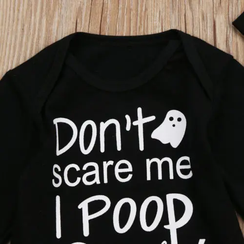 Лидер продаж 2017 Детская Хлопковая одежда на Хэллоуин для младенцев милое боди