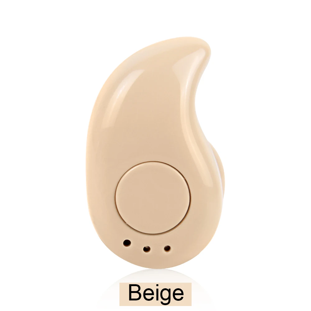 Beige EASYIDEA, Bluetooth наушники, мини спортивные наушники, беспроводные, Bluetooth 4,0, гарнитура, ушные крючки с микрофоном, наушники, Handfree для телефона, ПК - Цвет: Beige