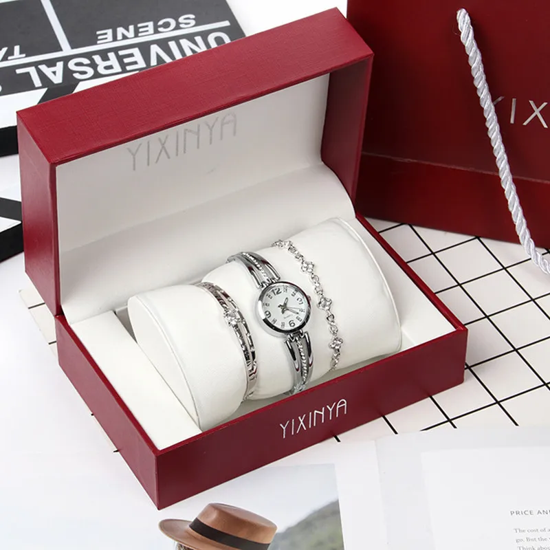 3 шт./компл. роскошные Брендовые женские часы со стразами керамические с