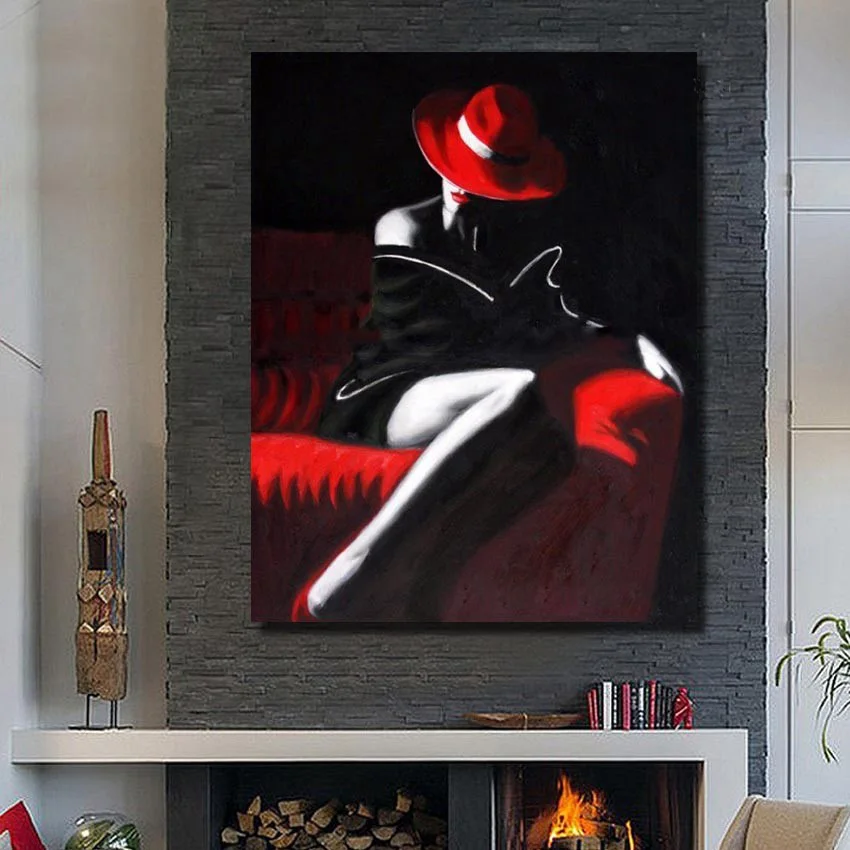 Free Shipping The Sexy Girls Modern Paintings Large Canvas Art Cheap Hand Painted Oil Painting No Framed Home Decoration | Дом и сад