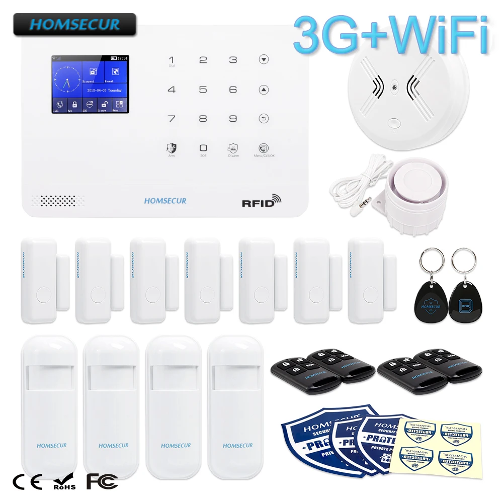 Homsecur беспроводный ЖК дисплей 3g/Радиочастотная Идентификация GSM SMS автодозвон