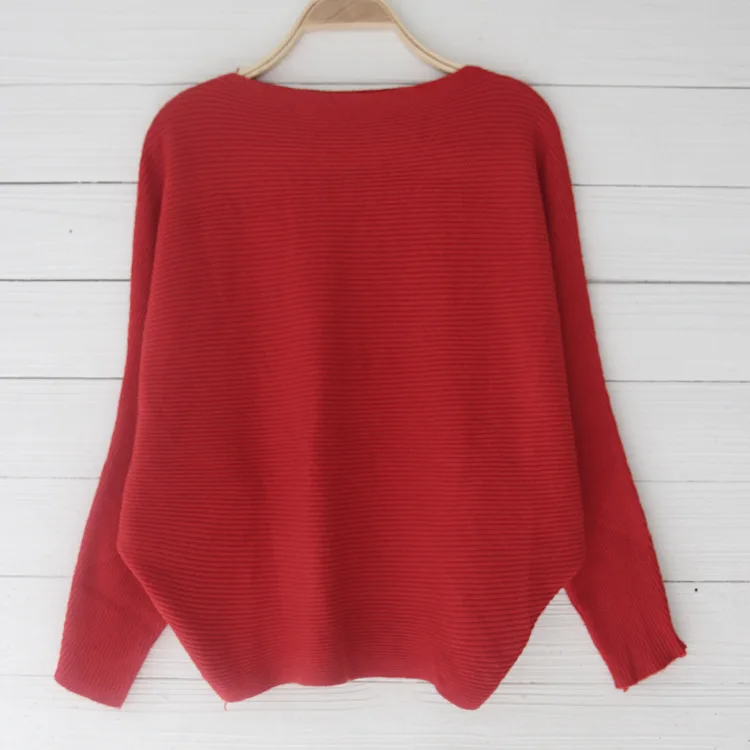 BYUAN High Street Autumn Women Knitted Sweater Batwing Sleeve Fashion Slash Neck Sexy Off Shoulder Ladies Sweaters | Женская одежда