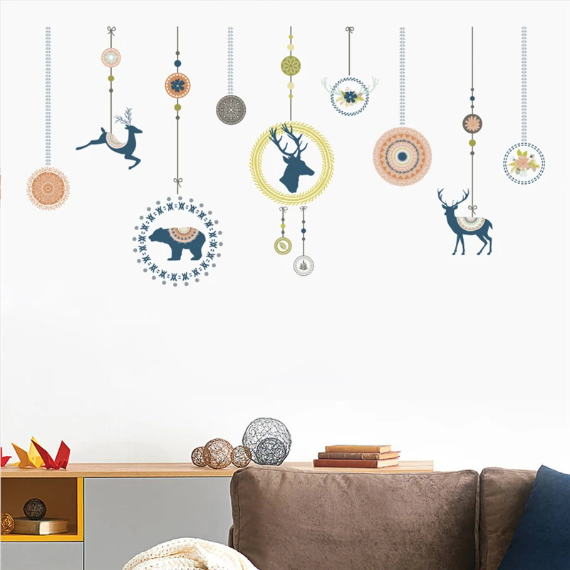 Винтажные наклейки на стену с изображением оленя медведя животных для детской
