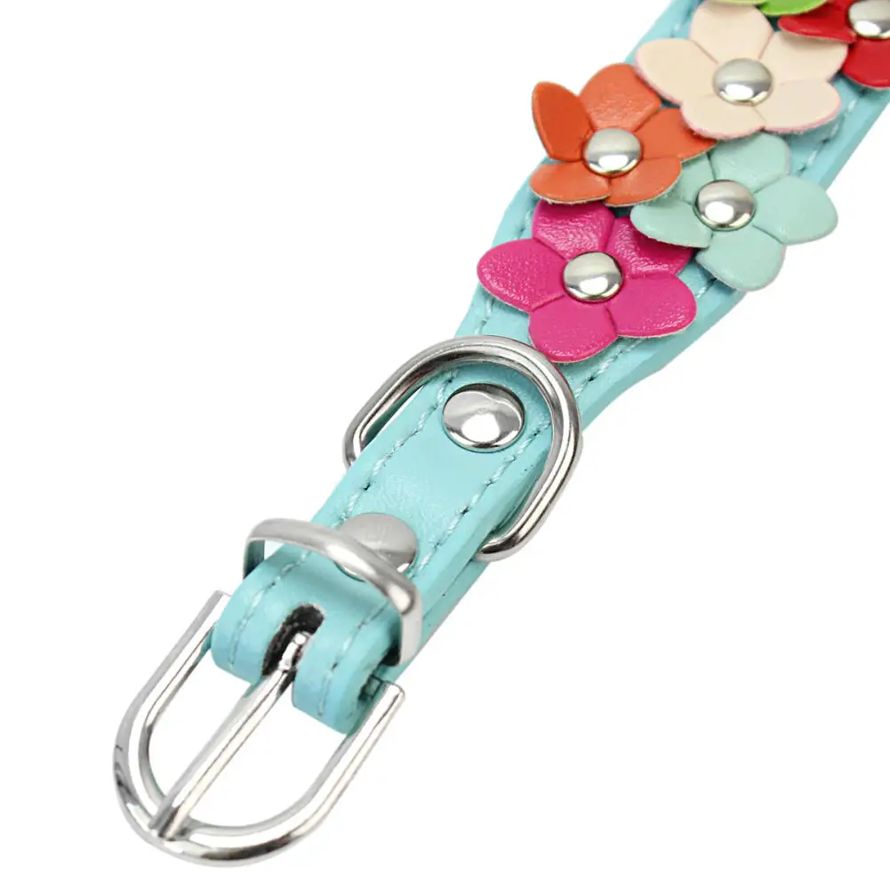 Ошейник для собак из искусственной кожи 2 5 см широкий цветок украшение щенка