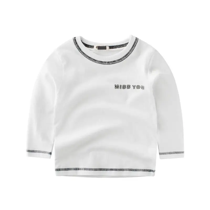 Футболка с длинным рукавом мальчик малыш 2018 Новинка весны Модная одежда для