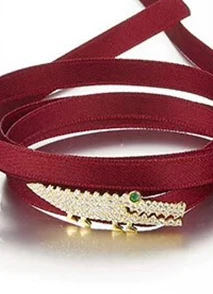 necklace red gold AAA циркон, 925 пробы, серебро, Крокодиловая лента с животными, колье, ожерелье, AP, серьги-гвоздики, ювелирное изделие, AP, женский свадебный подарочный набор, милый - Окраска металла: necklace red gold