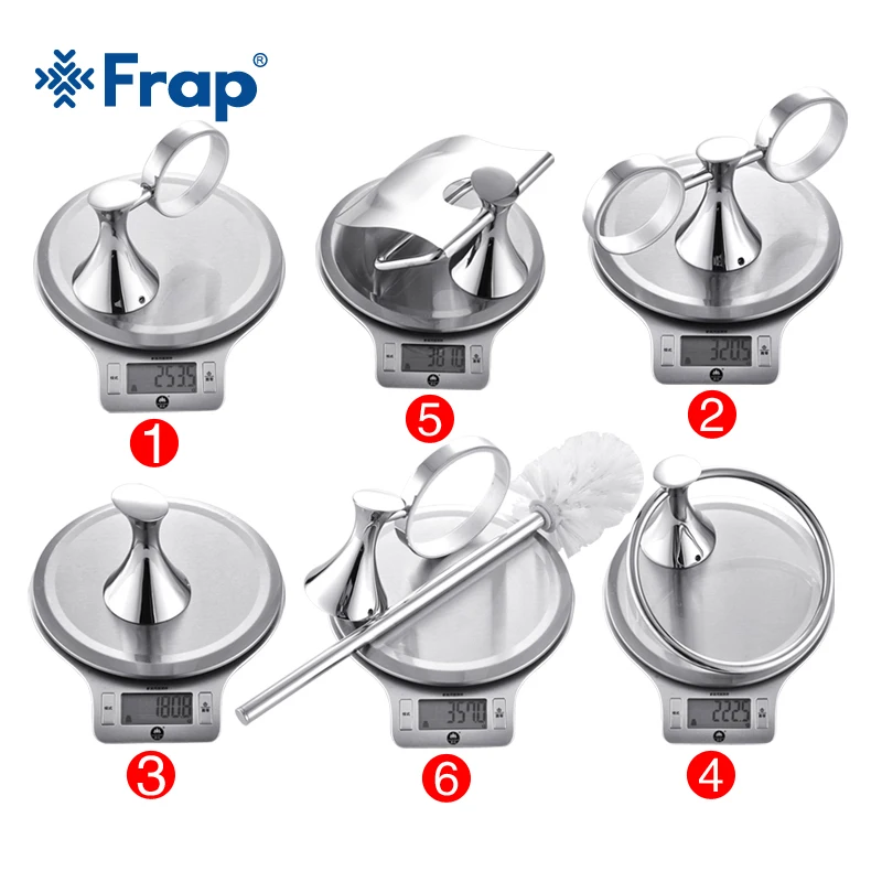 Frap 6 шт. аксессуары для ванной комнаты Крючок халата полотенце кольцо стакан