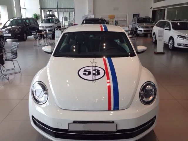 Модный Синий Белый Красный номер 53 спортивный стиль для Volkswagen Beetle Z2CA382|sport style|sport
