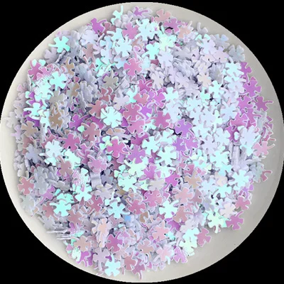 4mm Lucky Clover 20 г/упак. AB белый мульти размер Звезда Сердце Луна точка бабочка Блестки для ногтей Блестки для маникюра блестки, свадебные конфетти украшения - Цвет: 4mm Lucky Clover