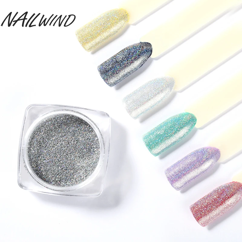 NAILWIND голографическая Пыль для ногтей Блестки Дизайн грунтовка дизайн украшения