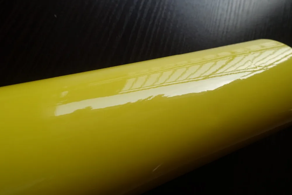 3-слойная ультраблестящая автомобильная пленка лимонно-Желтые цвета виниловые