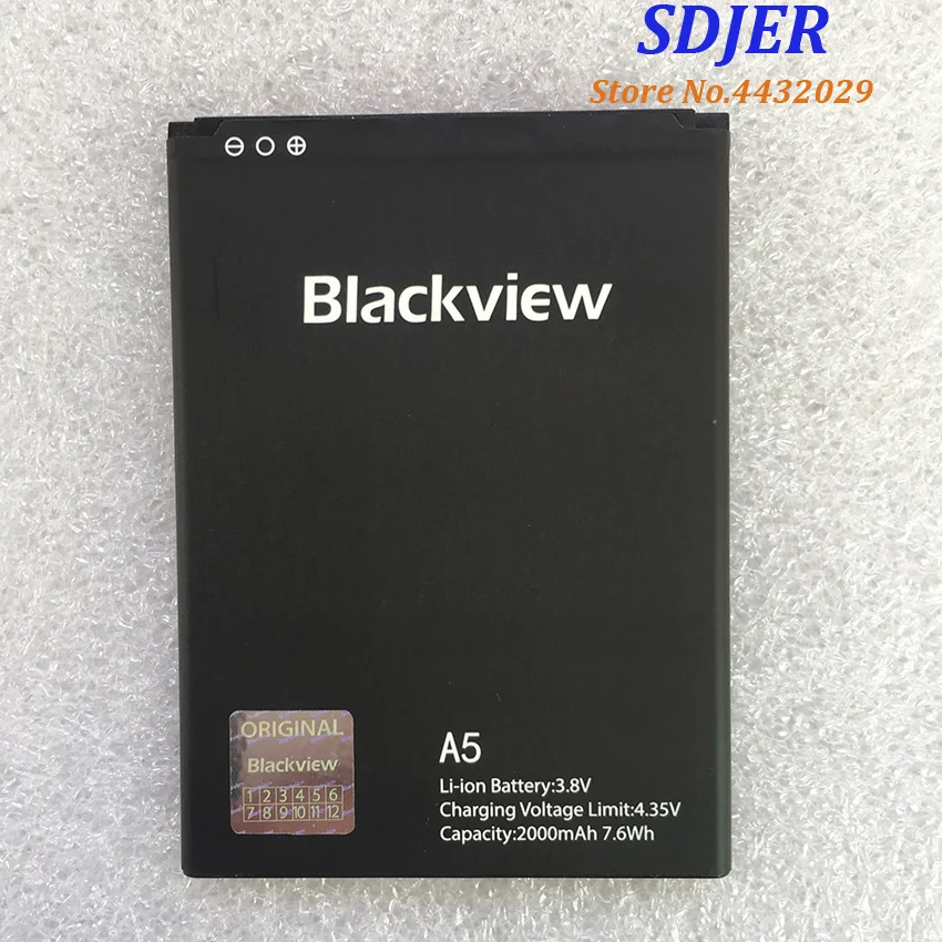 100% новый аккумулятор Blackview A5 2000 мАч запасная батарея для смартфона в