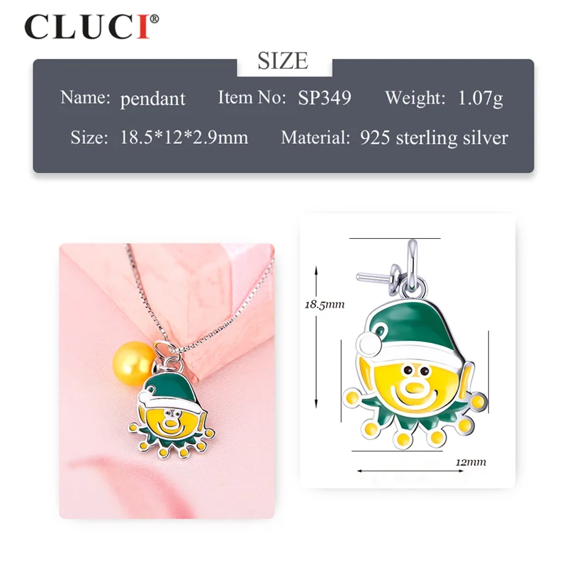 CLUCI Sunshine Smile Face серебро 925 пробы подарок подвеска с жемчугом для ожерелья