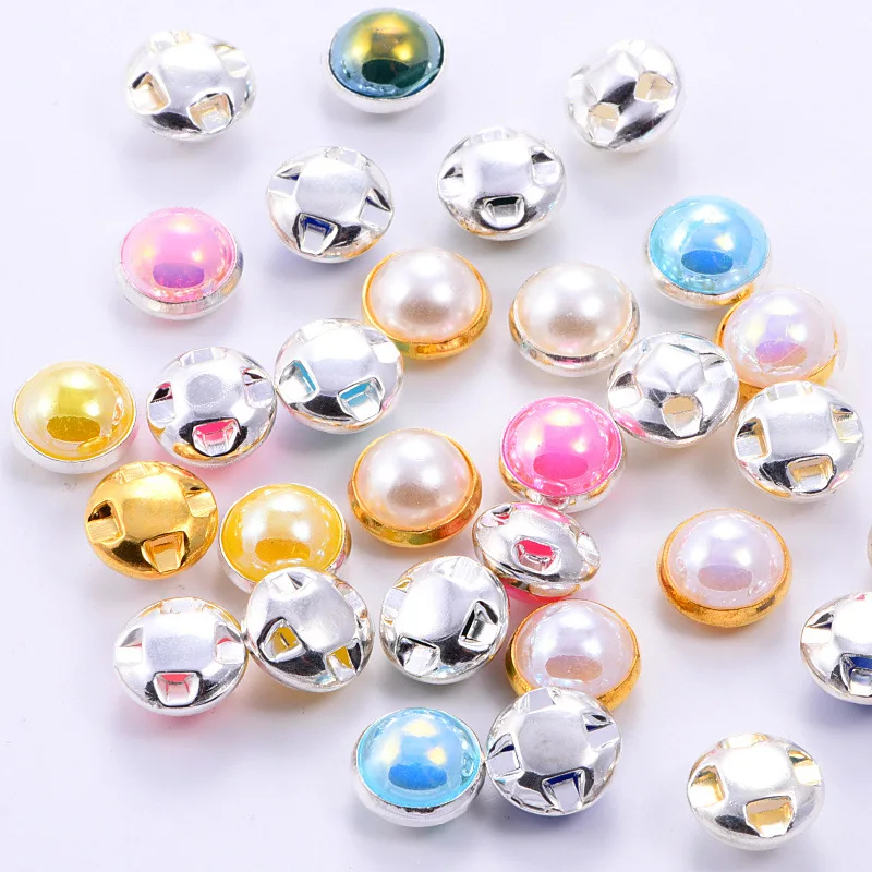 50PCS/Pack Plastic Resin Imitation Pearl Beads Hand Sewing Drill Clothing Decoration Accessories Handmade DIY Craft Supplies |