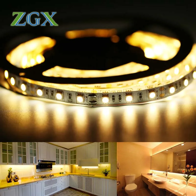 

SMD 5050 DC12V Led strip lamp Flexible ribbon tape tiras 5M/roll 300led Christmas ambience Decor waterproof kitchen light party