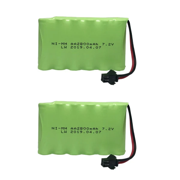 Бургундия 7,2 V 2800mah AA Ni-MH батарея SM вилка с зарядным устройством набор большой емкости электрические игрушки батарея дистанционного управления автомобиль корабль Робот 7,2 v батарея - Цвет: Бургундия