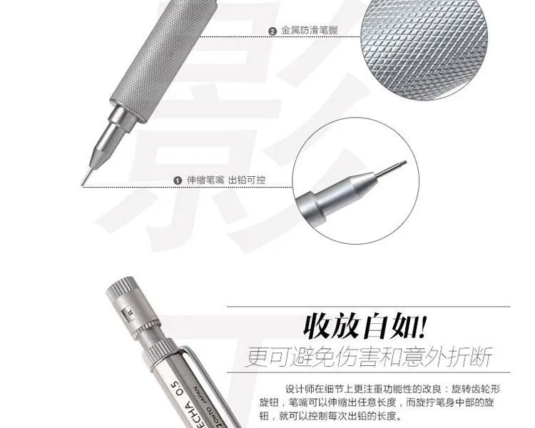 Япония OHTO PM-1500P металлический механический карандаш 0,3/0,4/0,5/0,7/0,9 мм Профессиональный Графика механический карандаш 1 шт
