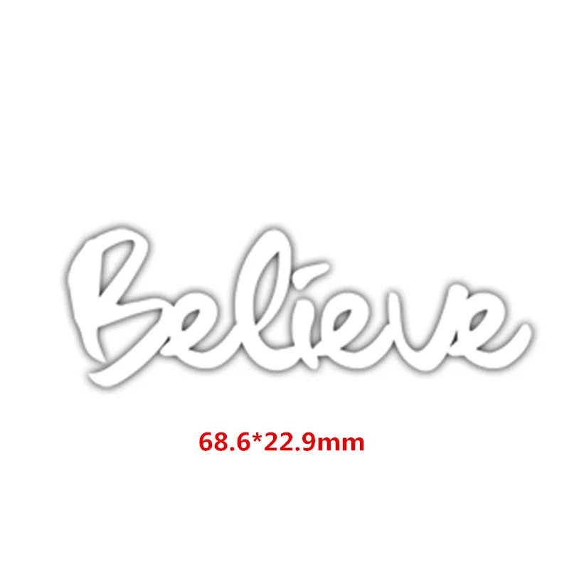 H2982 believe Новые трафареты для поделок, бумажные карточки для скрапбукинга, поделки, альбом, фото, тиснение, Декор - Цвет: H2982 believe