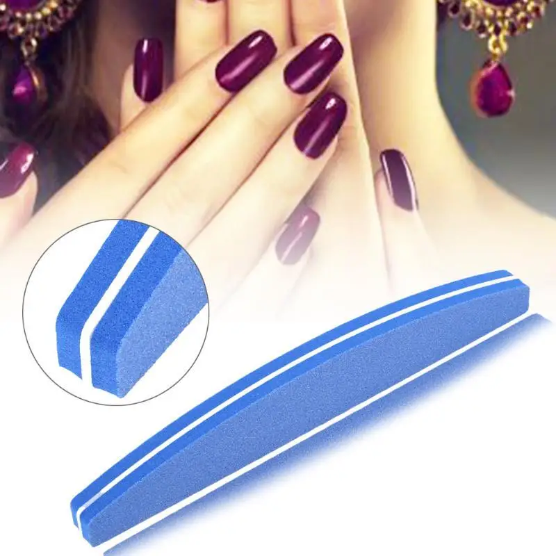 10 шт. профессиональные пилки для ногтей буферная Двусторонняя кривая буфера