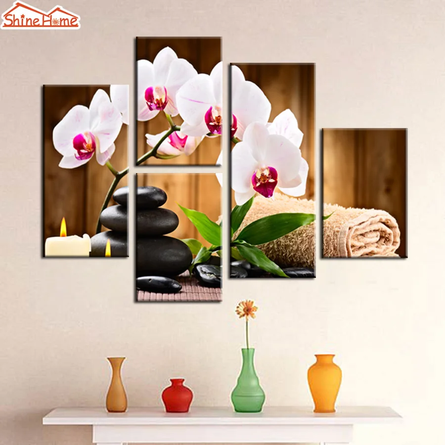 ShineHome 5 Штук картина холст На стену модульные Живописи Йога Spa Салон Ногтей Массаж