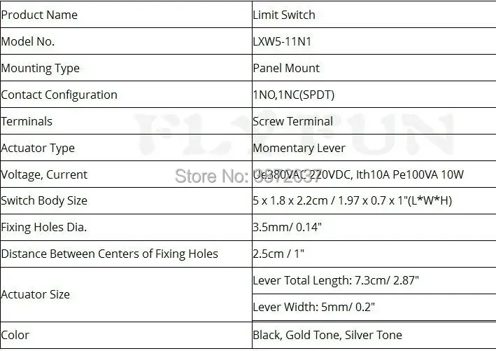 10 шт./лот DIYmall LXW5 11N1 выключатель SPDT NO NC Мгновенный Концевой с прямым рычагом на