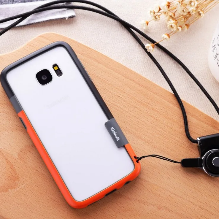 orange black Для samsung S9 plus двойной цветной бампер Zenus Walnutt Силикон+ PC Рамка для samsung Galaxy Note8 S9 S8 S8plus S7 edge+ ремешок - Цвет: orange black