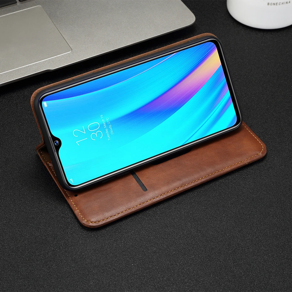 Новинка, винтажный кожаный чехол для OPPO Realme 3 pro, кошелек, роскошный, с отделением для карт, с подставкой, на магните, чехол для книги, повседневные чехлы для телефонов