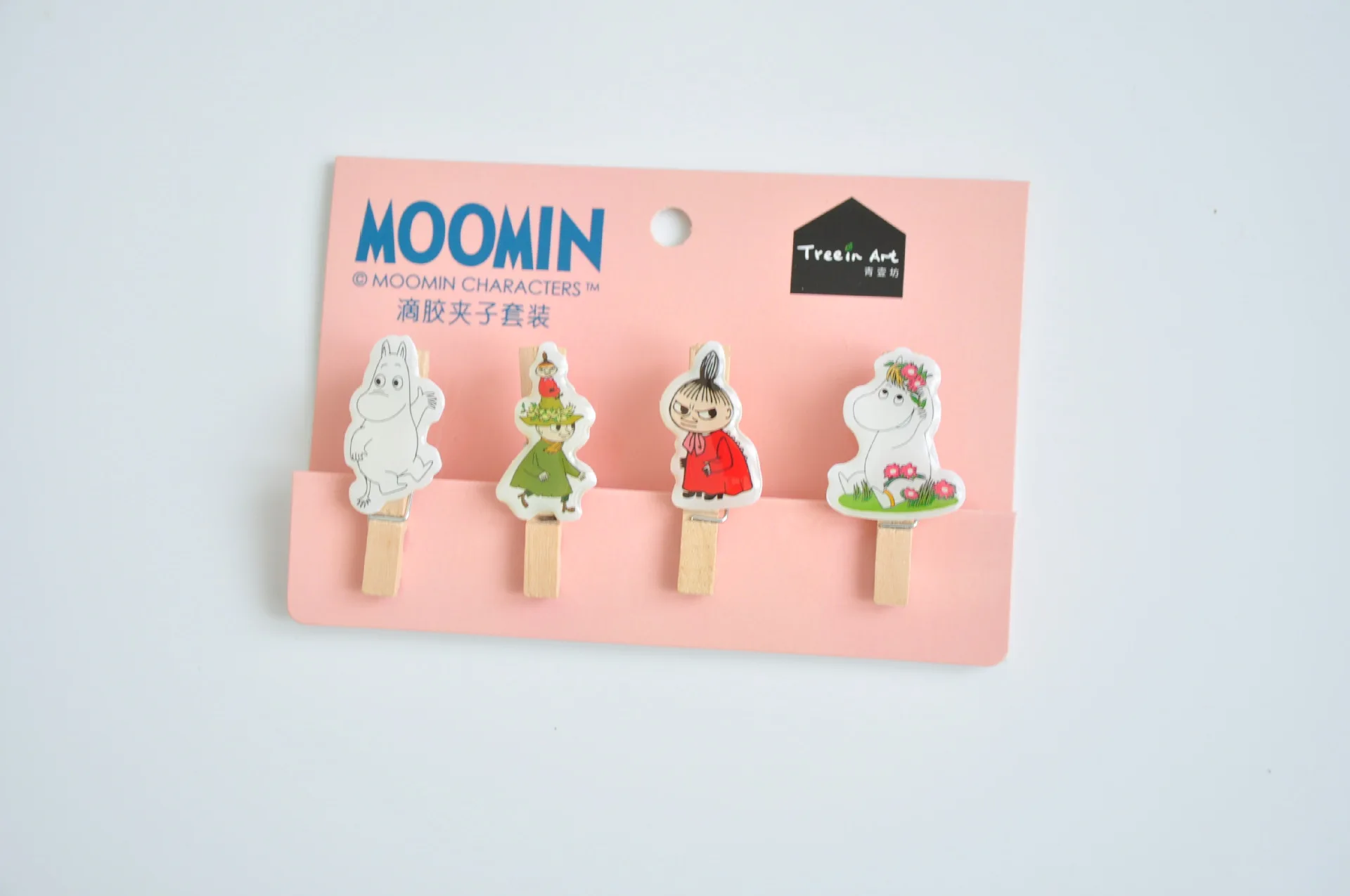 Творческий Moomin серии деревянные фото клип с пеньковой веревкой украшения стены зажим для заметок Свадебные Decoracion De Fiestas Y Eventos