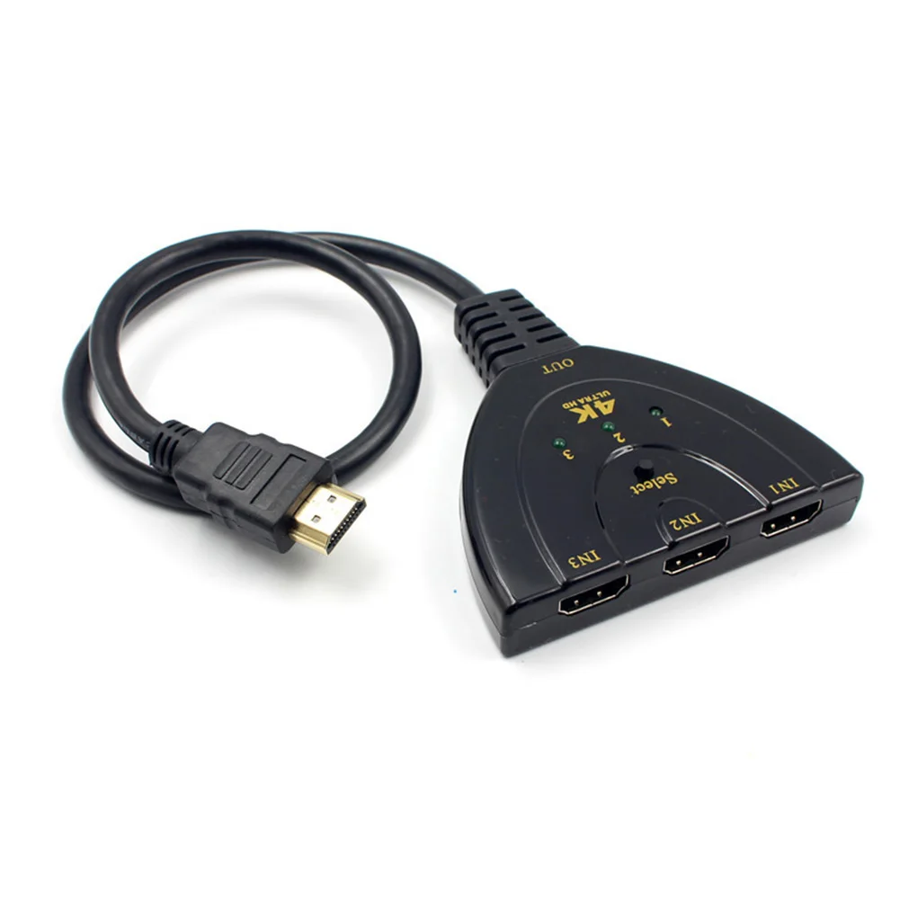 Мини 3 порты и разъёмы HDMI переключатель Splitter 3D три 4 к HD видео switcher 1.4b выключатель