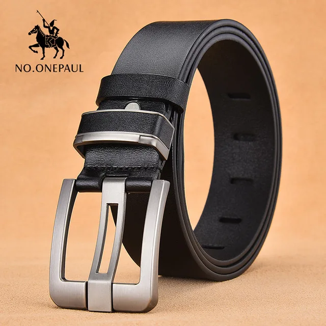 RT 3.8CM Black NO. ONEPAUL мужской классический ретро панк кожаный брендовый ремень мужские Модные джинсы с подростковой студенческой пряжкой из сплава - Цвет: RT 3.8CM Black