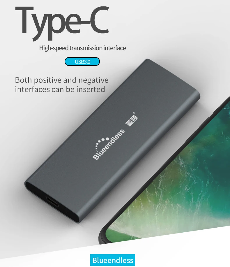 SSD m.2 чехол type C to type C поддержка 2242/2260/2280/msata M.2 NGFF B Ключ слот SSD алюминиевый чехол для твердотельного диска высокая скорость