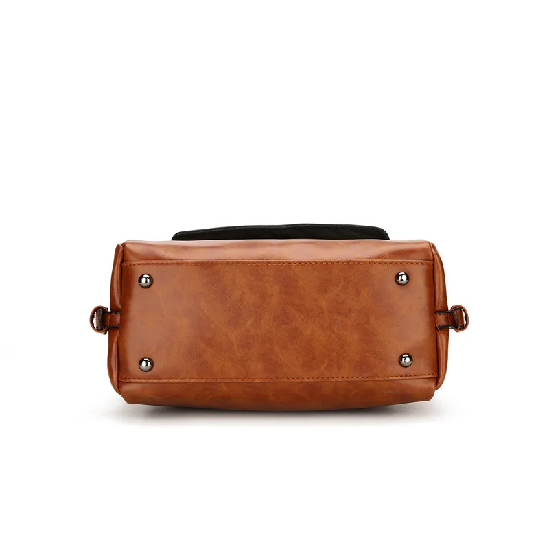 

longmiao Vintage Oil Wax Leather Women Handbag Casual Luxury Designer Ladies Shoulder Tote Crossbody Purse Bolso Mujer Feminina