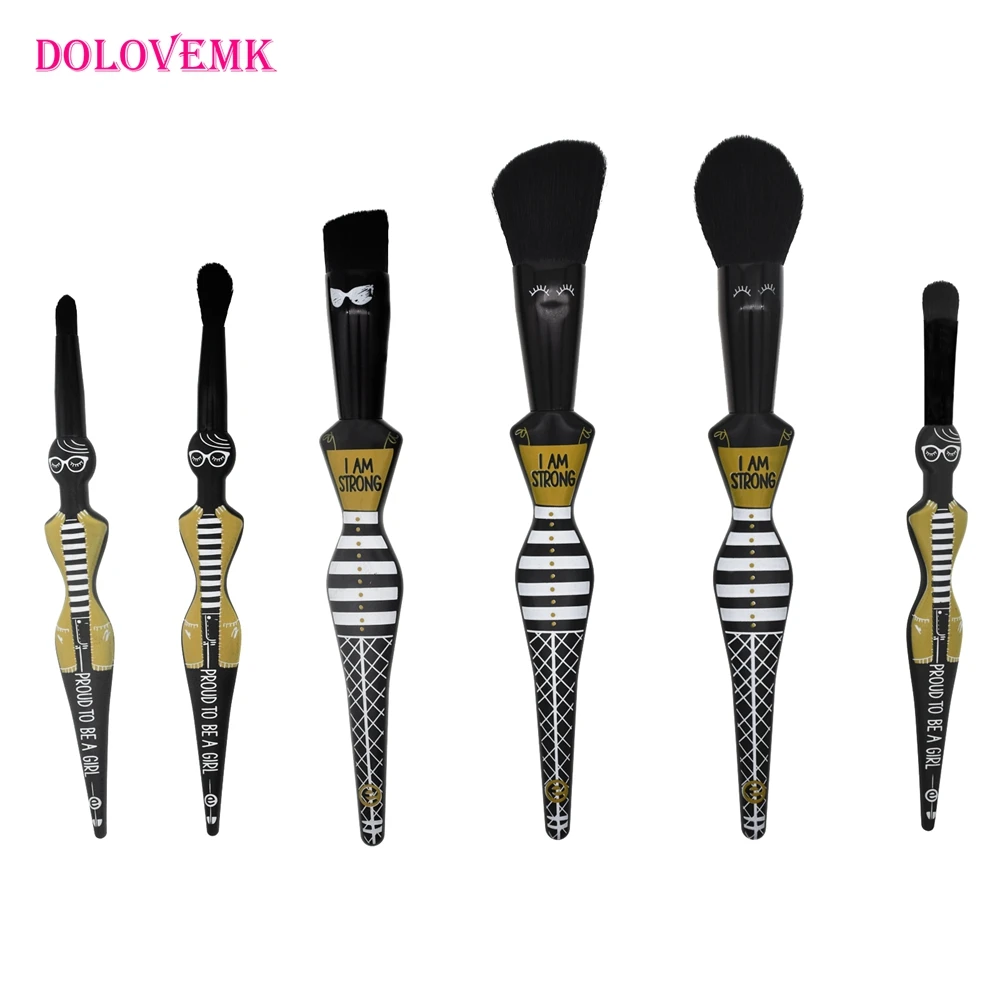 кисти для макияжа Dolomemk 6 шт. девочек набор кистей Pincel Maquiagem косметические с