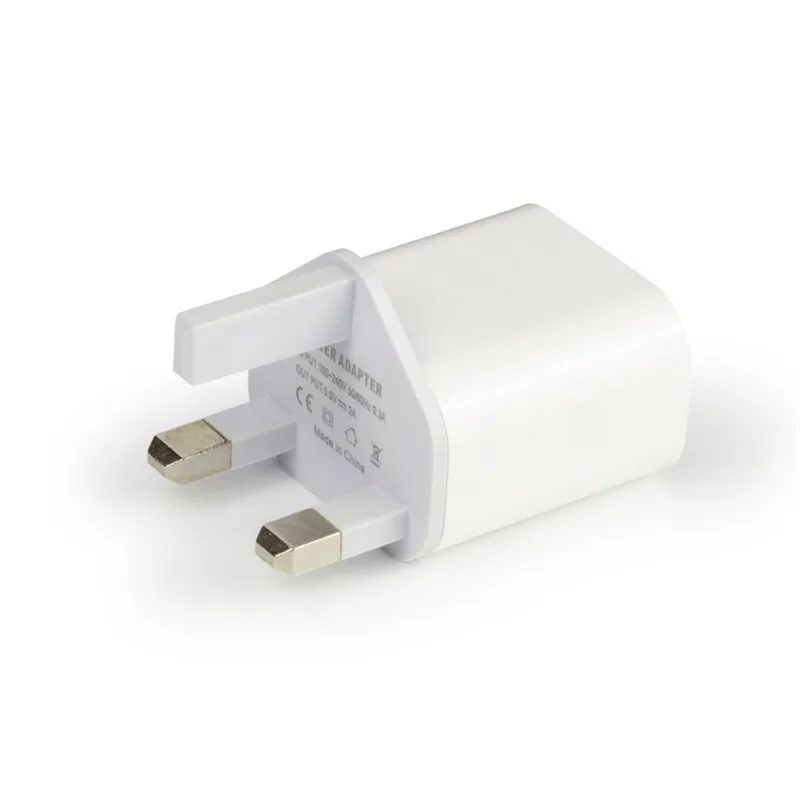 Штепсельная Вилка стандарта Великобритании 5В 2А 2USB Адаптер зарядного устройства