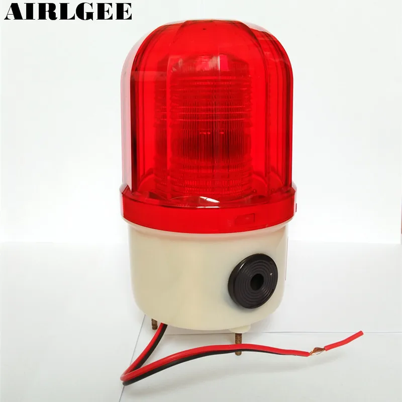 Industrial 105-110dB Buzzer Siren DC 12V Red LED Warning Light Signal Tower Lamp | Лампы и освещение