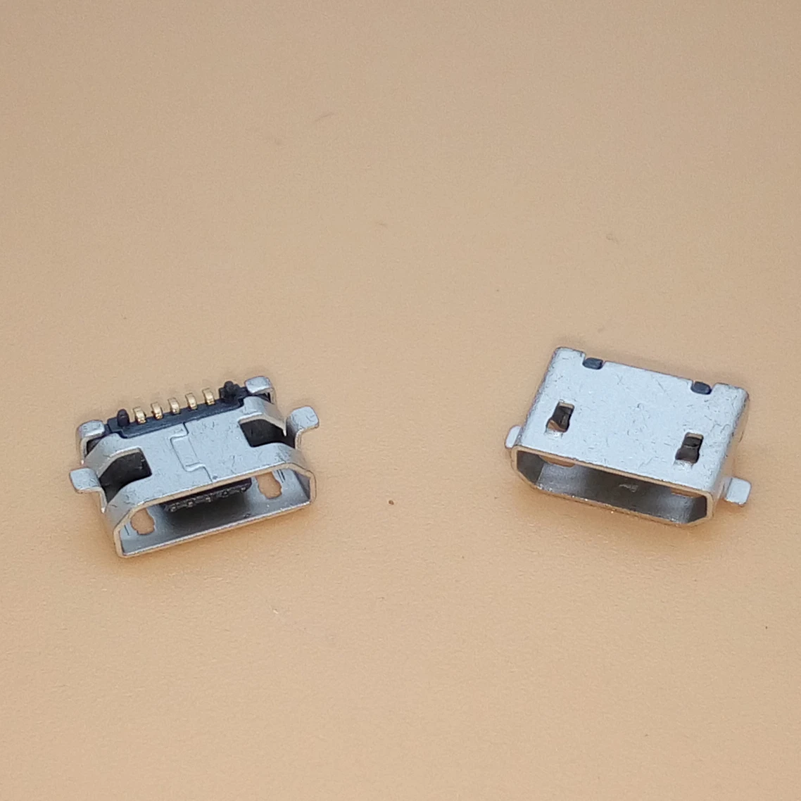 50 шт. разъем Micro USB 5pin Тяжелая пластина 0 8 мм B тип нет боковой Женский Разъем для
