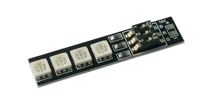 Светодиодный светильник Matek RGB 5050 1 шт. 7 цветов 16 В lipo с DIP переключателем для FPV