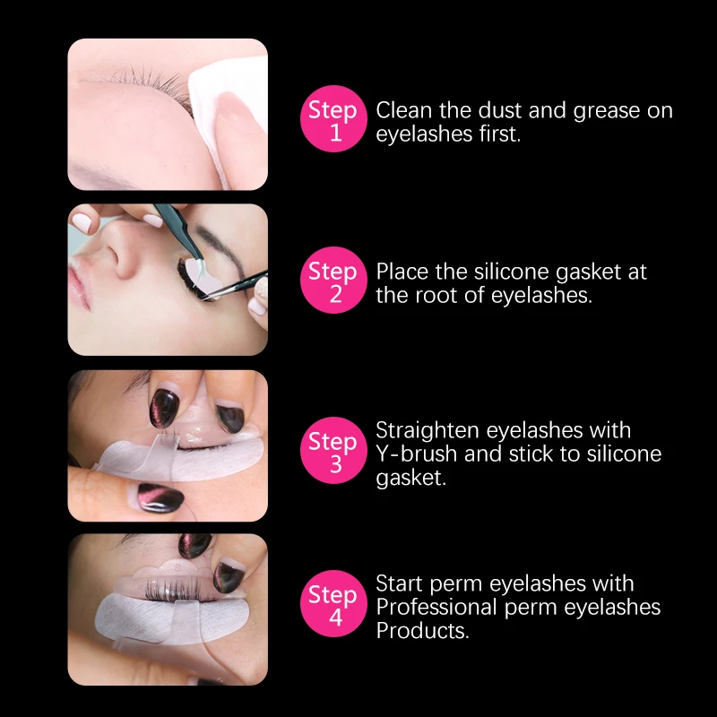 5pairs Silicone 3D Eyelash Curler Eyelash Perm Pad Recycling Lashes Rods Shield lifting Applicator Tools Makeup Accessories