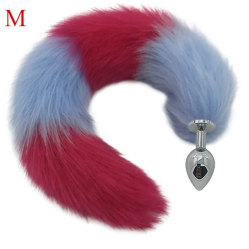 Анальная пробка S/M/L с большой анальной пробкой лисий хвост металлическая