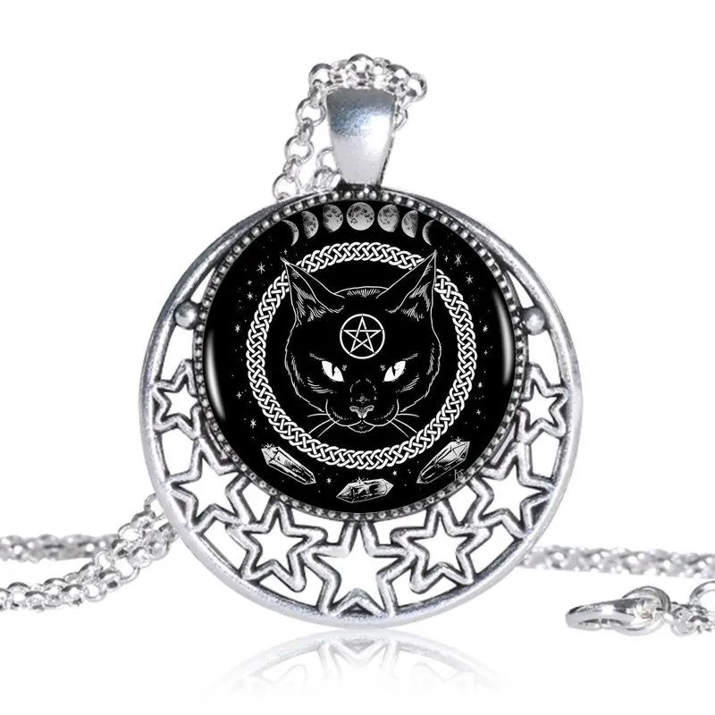 1 шт Sigil Волшебная подвеска в стиле Викки чокер массивное серебряное ожерелье для женщин аксессуары для платья-ювелирные изделия Abaicer - Окраска металла: 5
