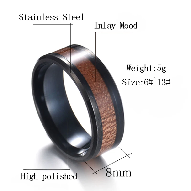 Мужское и женское свадебное кольцо ELSEMODE украшение из нержавеющей стали 316 л с