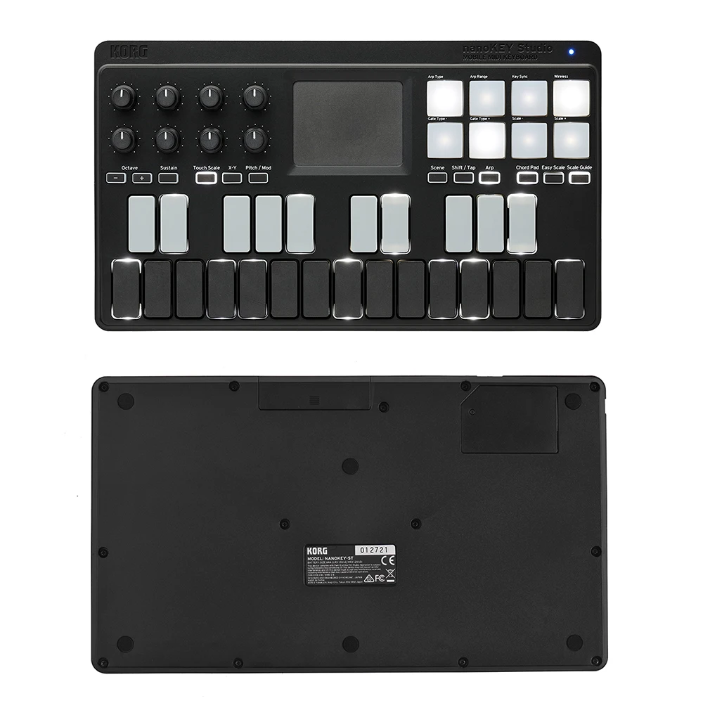 Портативный MIDI контроллер клавиатуры KORG nanoKEY Studio поддерживает Беспроводное