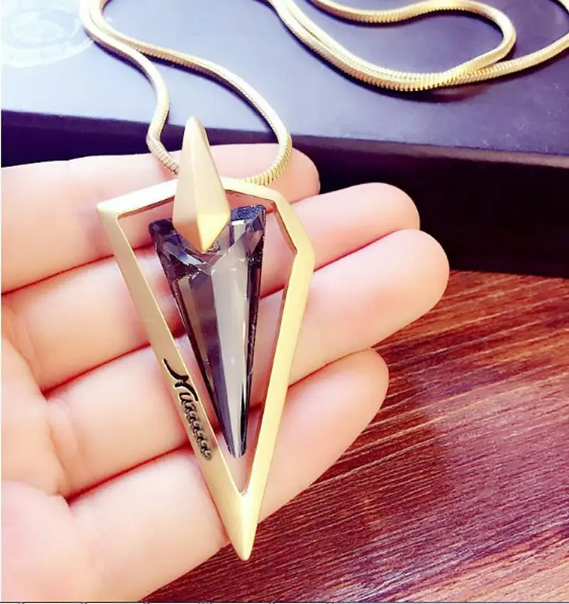 Женское Ожерелье с кисточками винтажное длинное ожерелье кристаллами лимона |