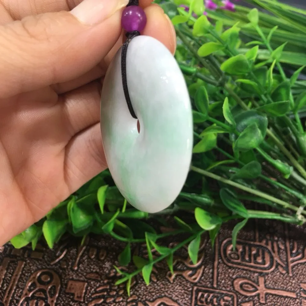 Natural Burmese Jade A cargo safe buckle pendant ep04# | Украшения и аксессуары