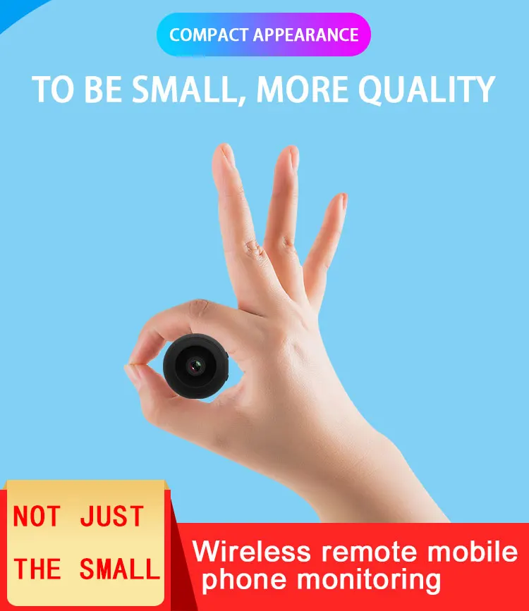 Месте P2P IP мини-камера с разрешением WI-FI Камера FULL HD 4 K 1080 P Ночное видение Обнаружение движения CMOS сенсорный регистратор видеокамеры Micro
