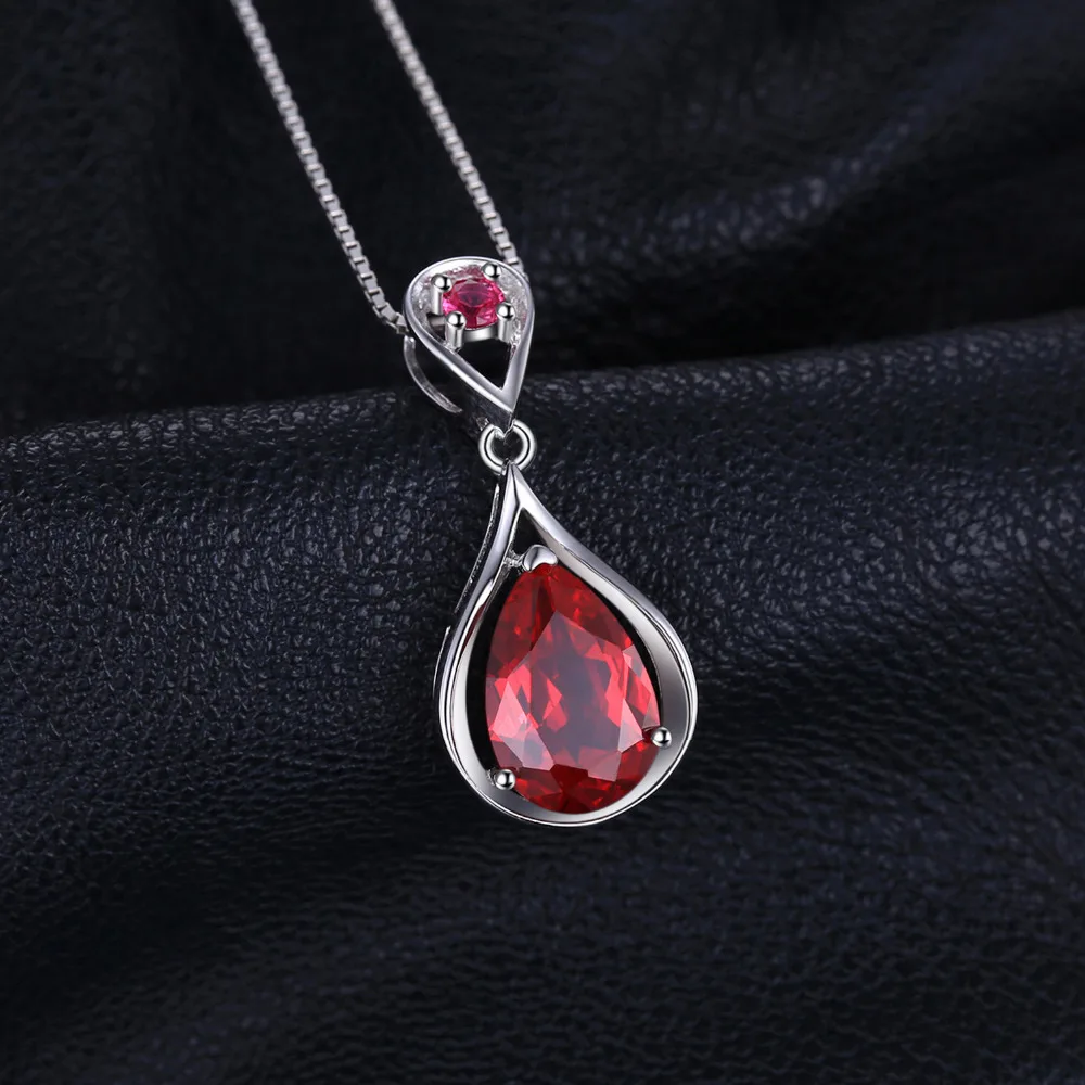 Jewelrypalace модные 4.3ct Pigeon Blood Red Рубиновая подвеска Твердые стерлингового серебра 925