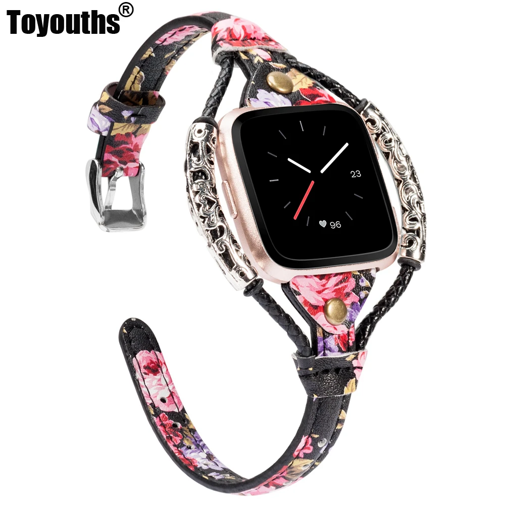 Leather Strap For Fitbit Versa Band Women Slim Genuine Wristbands Replacement for Lite Special Edition Accessories | Наручные часы